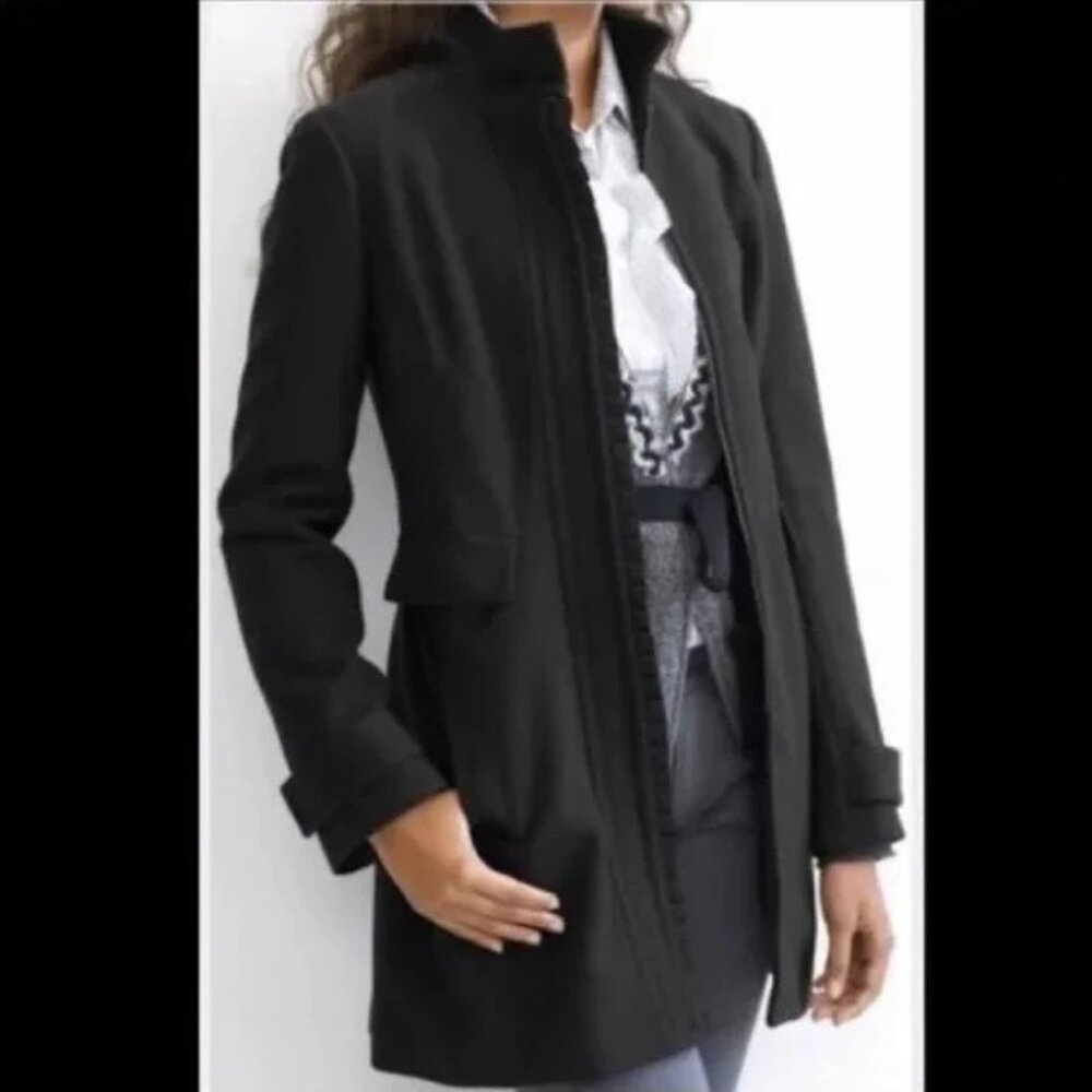 Banana Republic Wool Black Coat Long Jacket